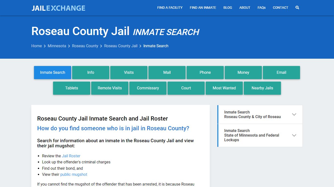 Inmate Search: Roster & Mugshots - Roseau County Jail, MN